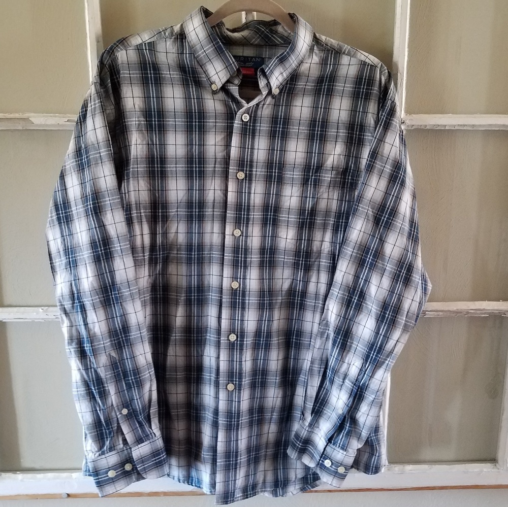 Plaid button down shirt